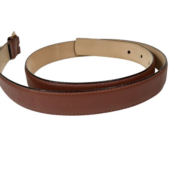 Vintage Neil Martin Genuine Leather Belt Lt Brown Brass Buckle Sz 34 Minimalist main image 4